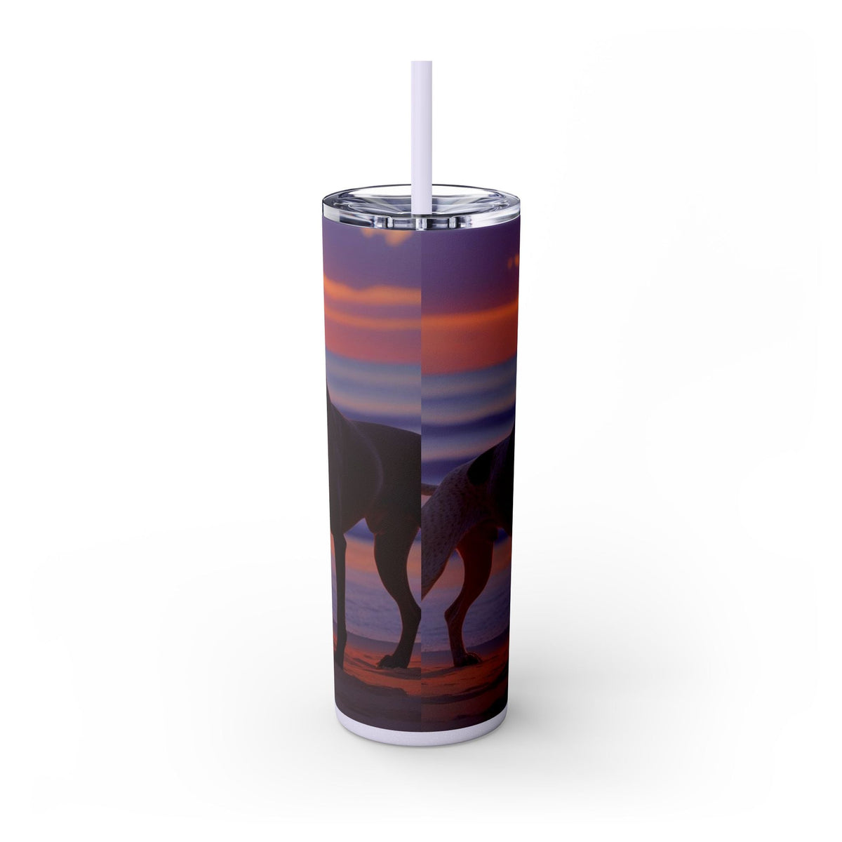 Skinny Tumbler with Straw – 20 oz Stainless Steel Cup