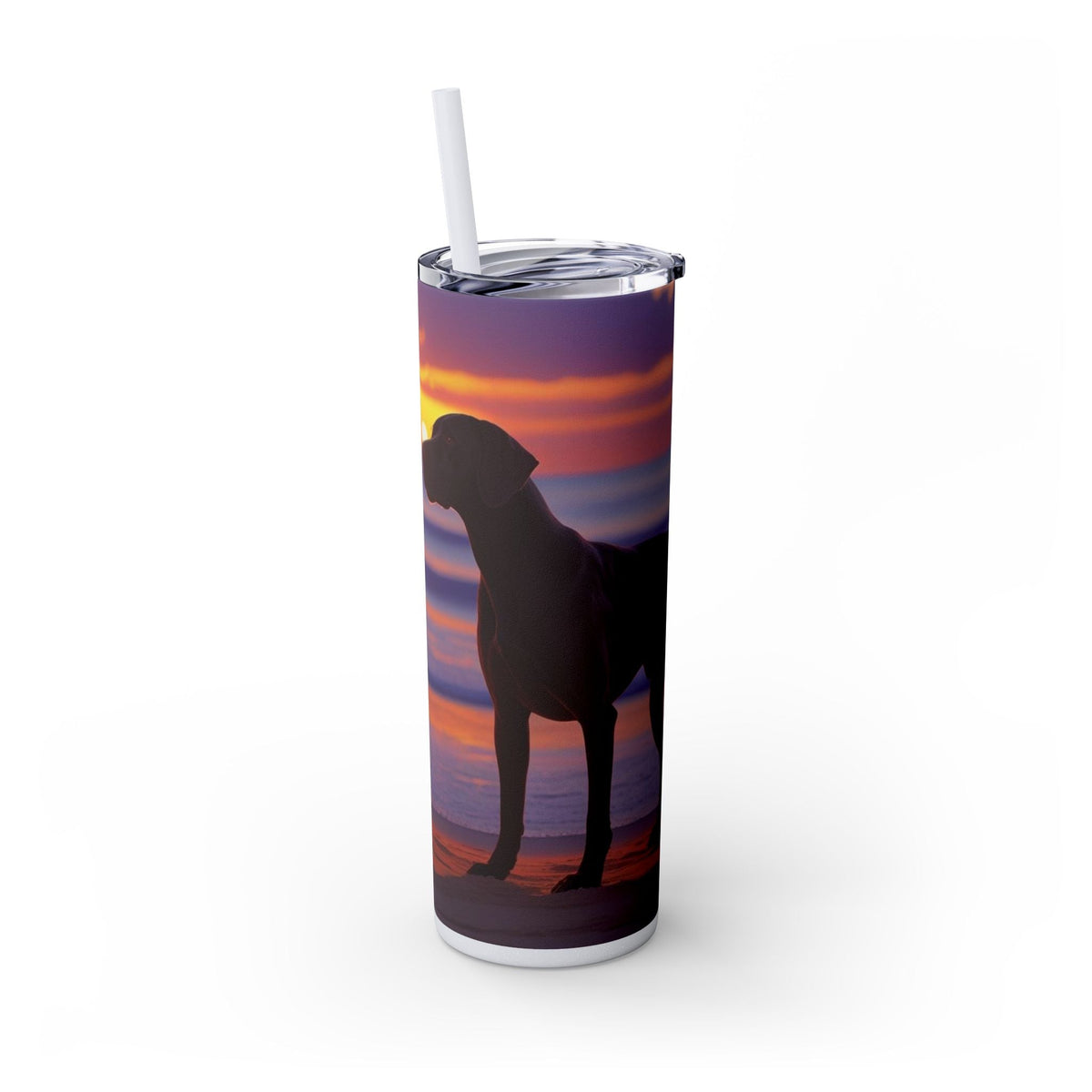 Skinny Tumbler with Straw – 20 oz Stainless Steel Cup