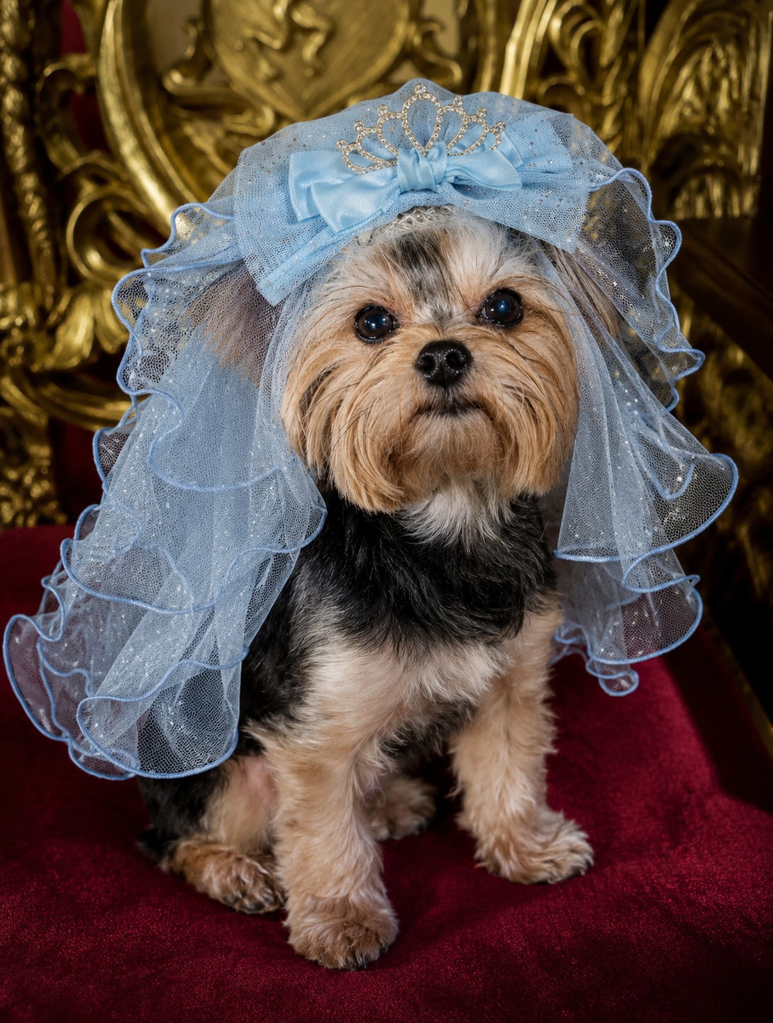 Tulle Tiara Pet Veil Headpiece