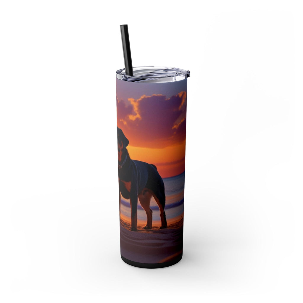 Skinny Tumbler with Straw – 20 oz Stainless Steel Cup