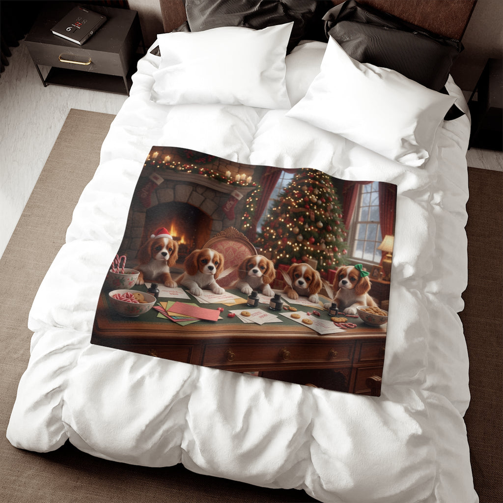 Cavalier King Charles Spaniels Letters to Santa Blanket