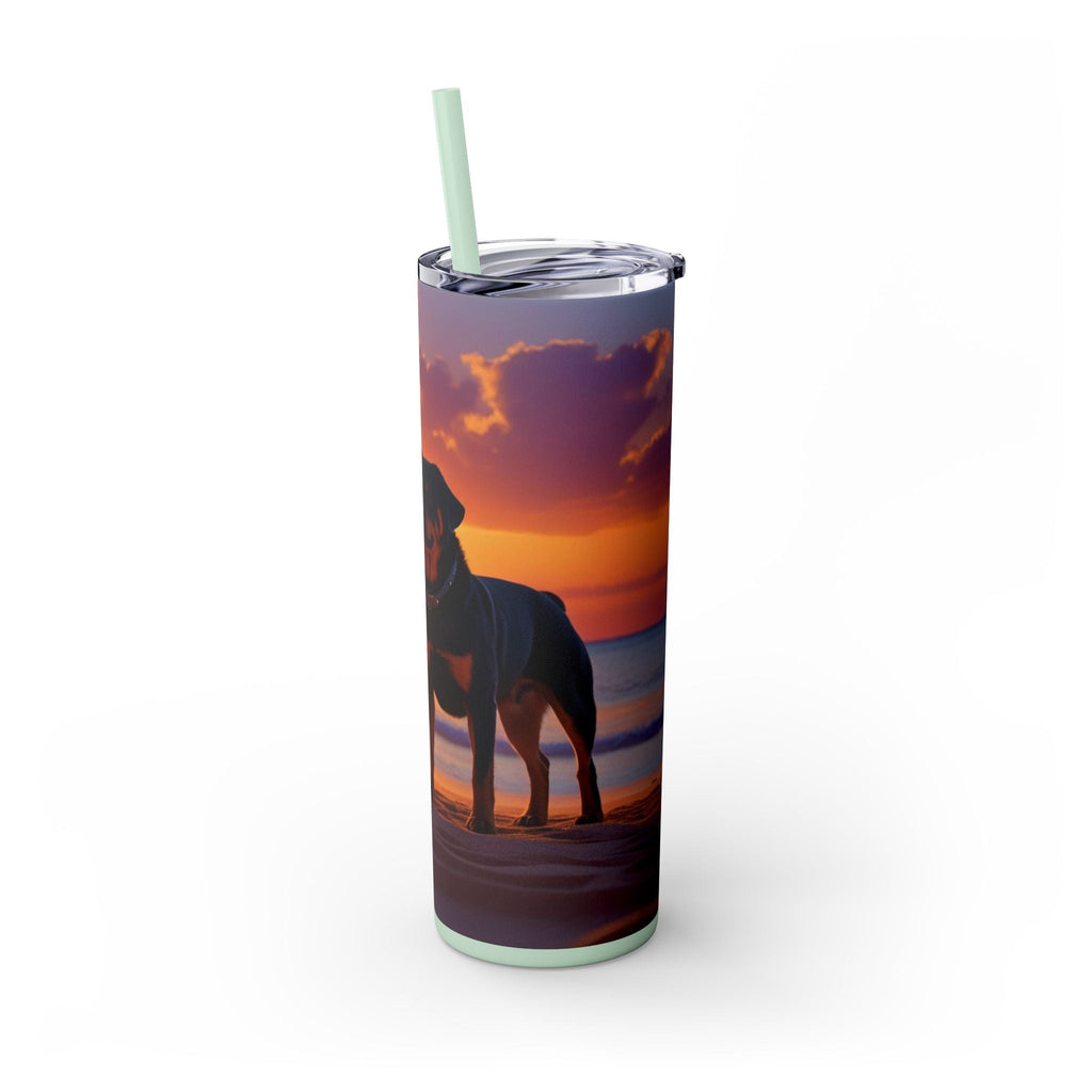 Skinny Tumbler with Straw – 20 oz Stainless Steel Cup