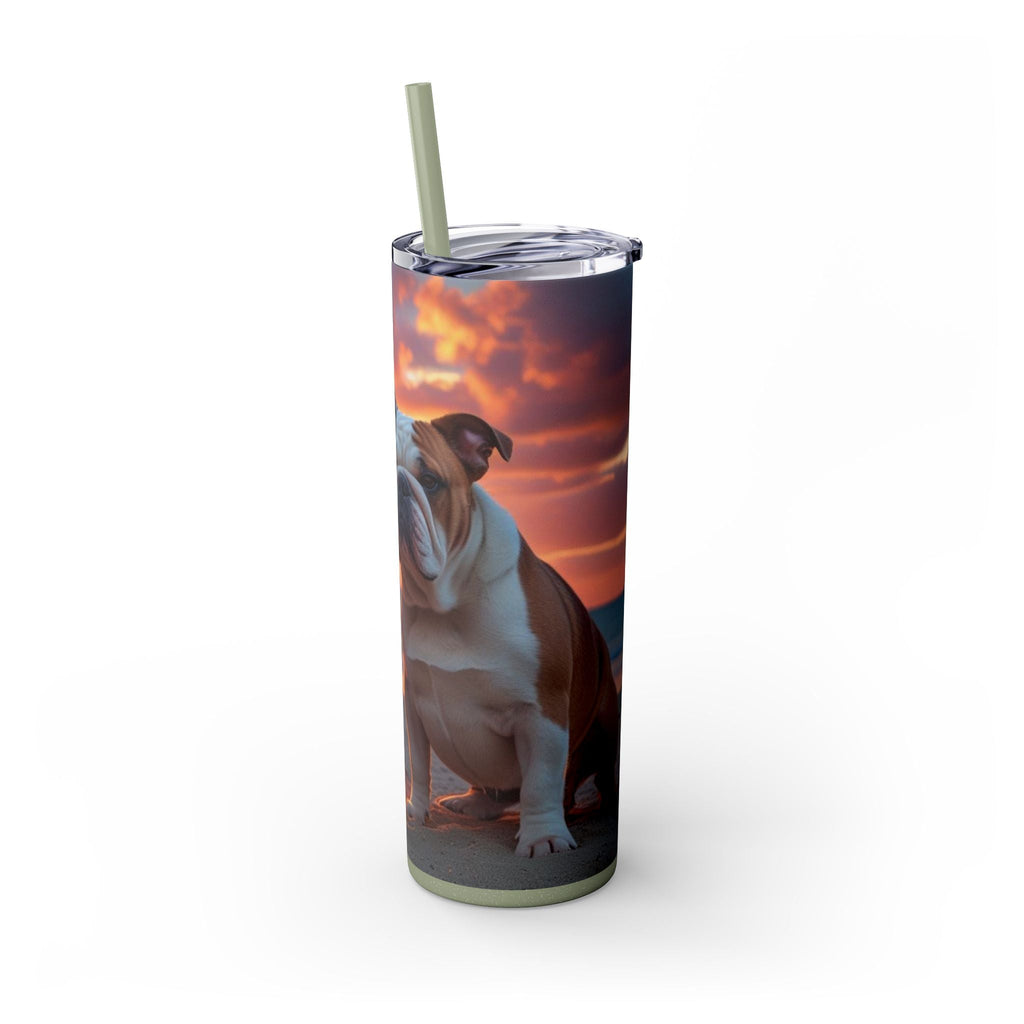 Skinny Tumbler with Straw – 20 oz Stainless Steel Cup