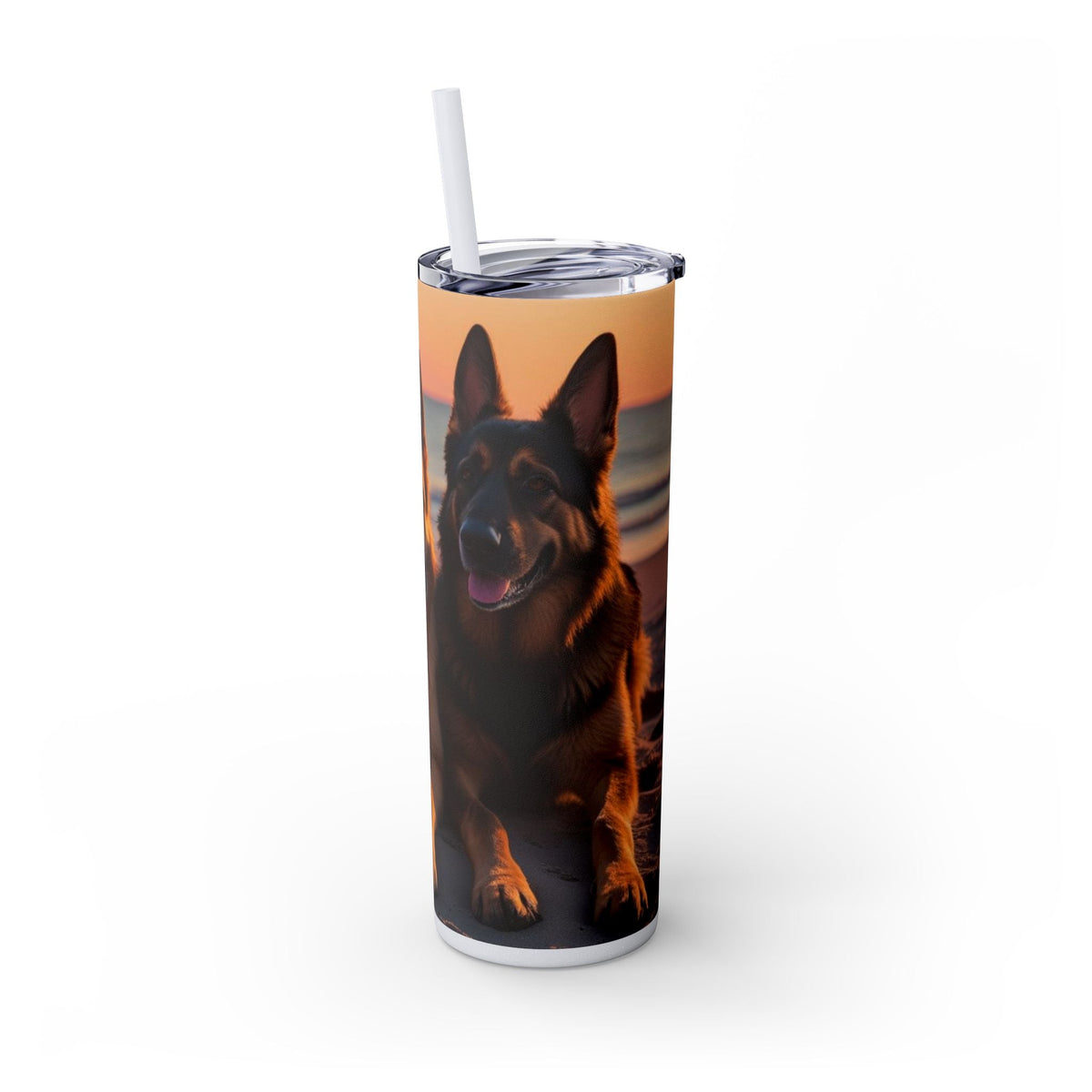 Skinny Tumbler with Straw – 20 oz Stainless Steel Cup