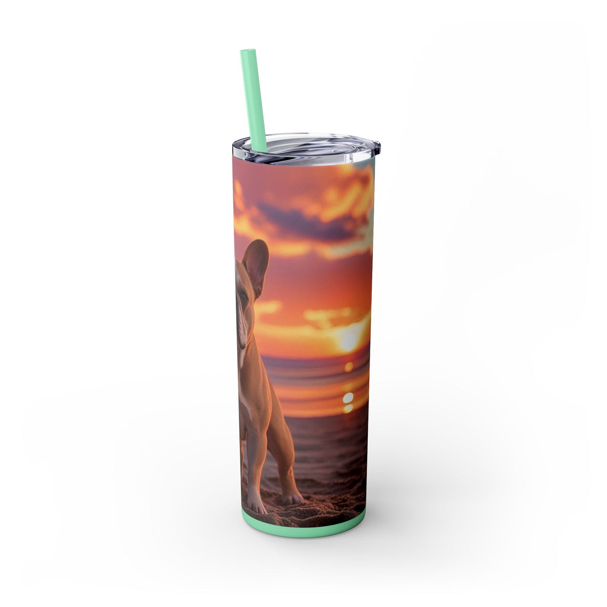 Skinny Tumbler with Straw – 20 oz Stainless Steel Cup