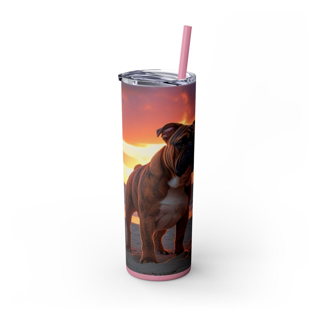 Skinny Tumbler with Straw – 20 oz Stainless Steel Cup
