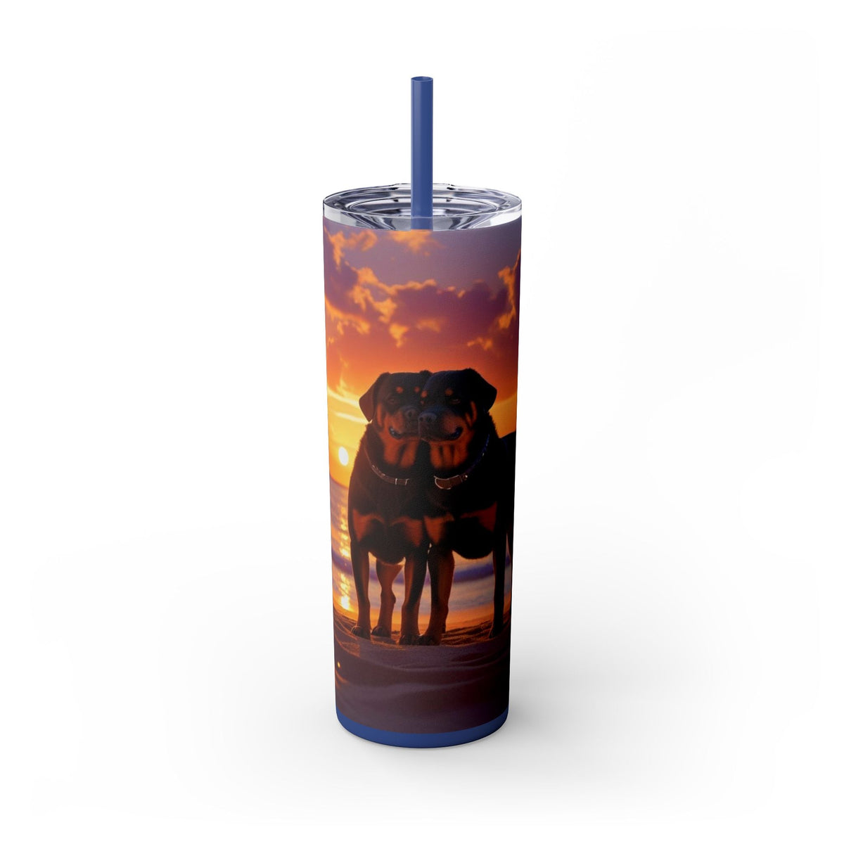 Skinny Tumbler with Straw – 20 oz Stainless Steel Cup
