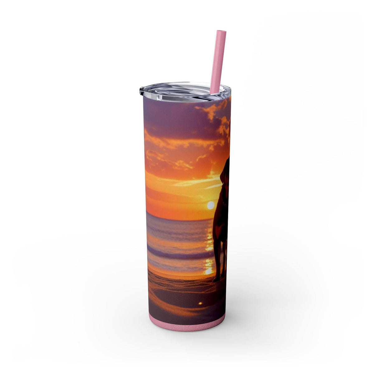 Skinny Tumbler with Straw – 20 oz Stainless Steel Cup