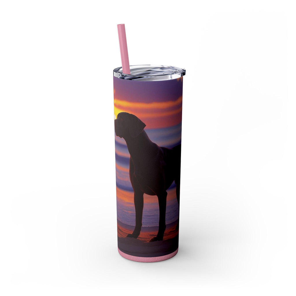 Skinny Tumbler with Straw – 20 oz Stainless Steel Cup