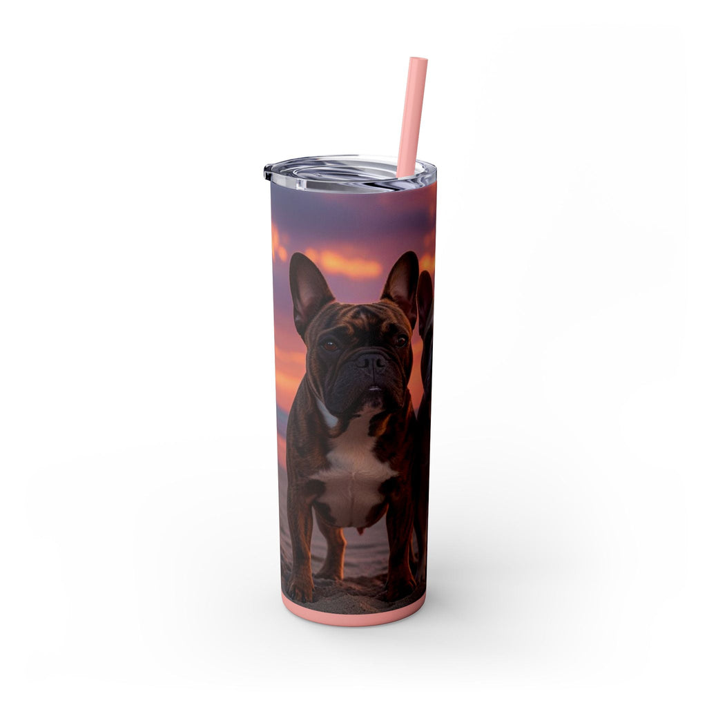 Skinny Tumbler with Straw – 20 oz Stainless Steel Cup