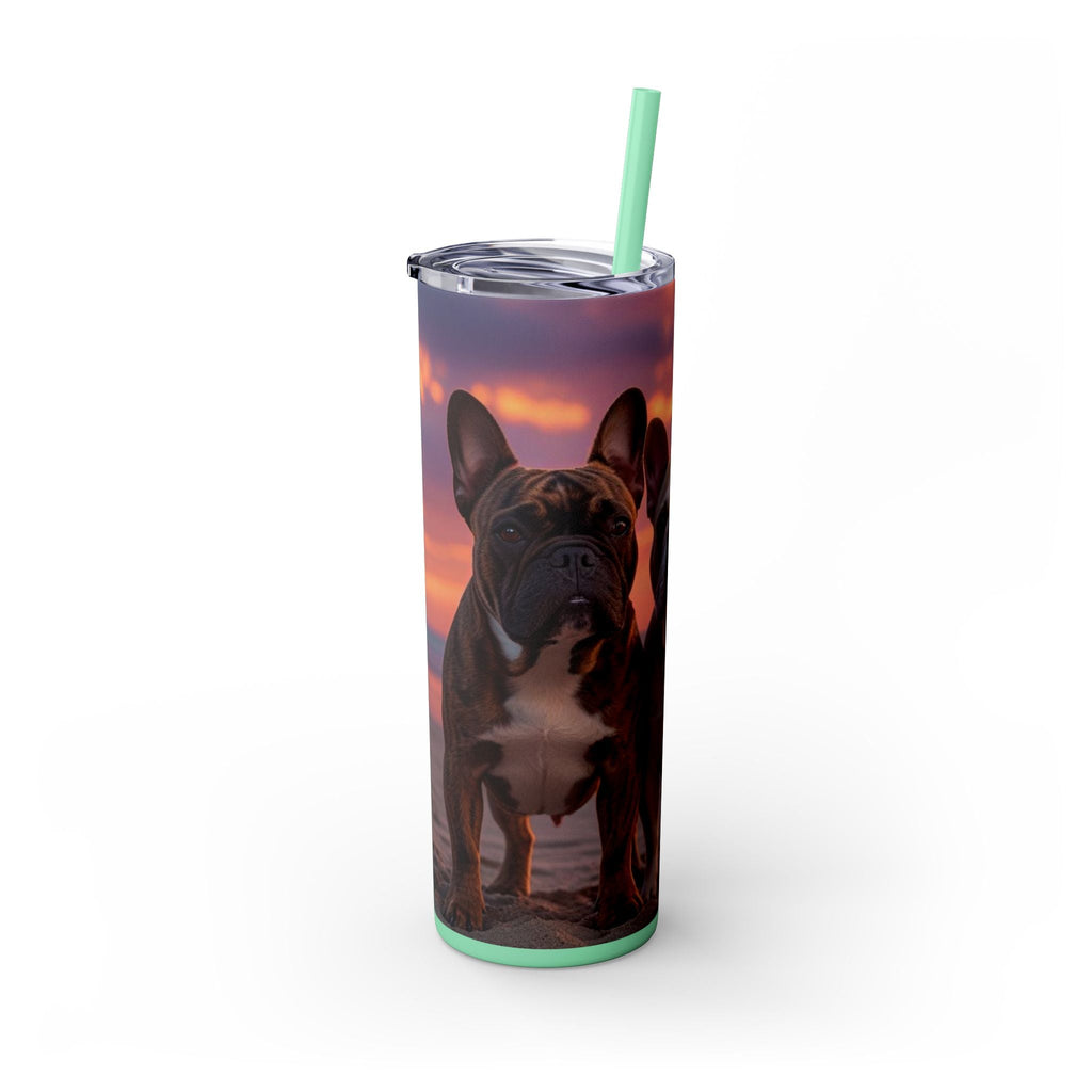 Skinny Tumbler with Straw – 20 oz Stainless Steel Cup