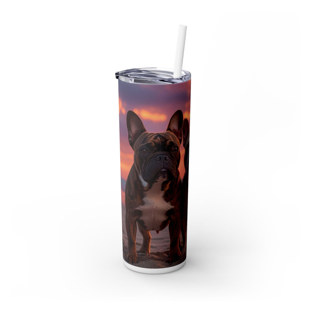 Skinny Tumbler with Straw – 20 oz Stainless Steel Cup