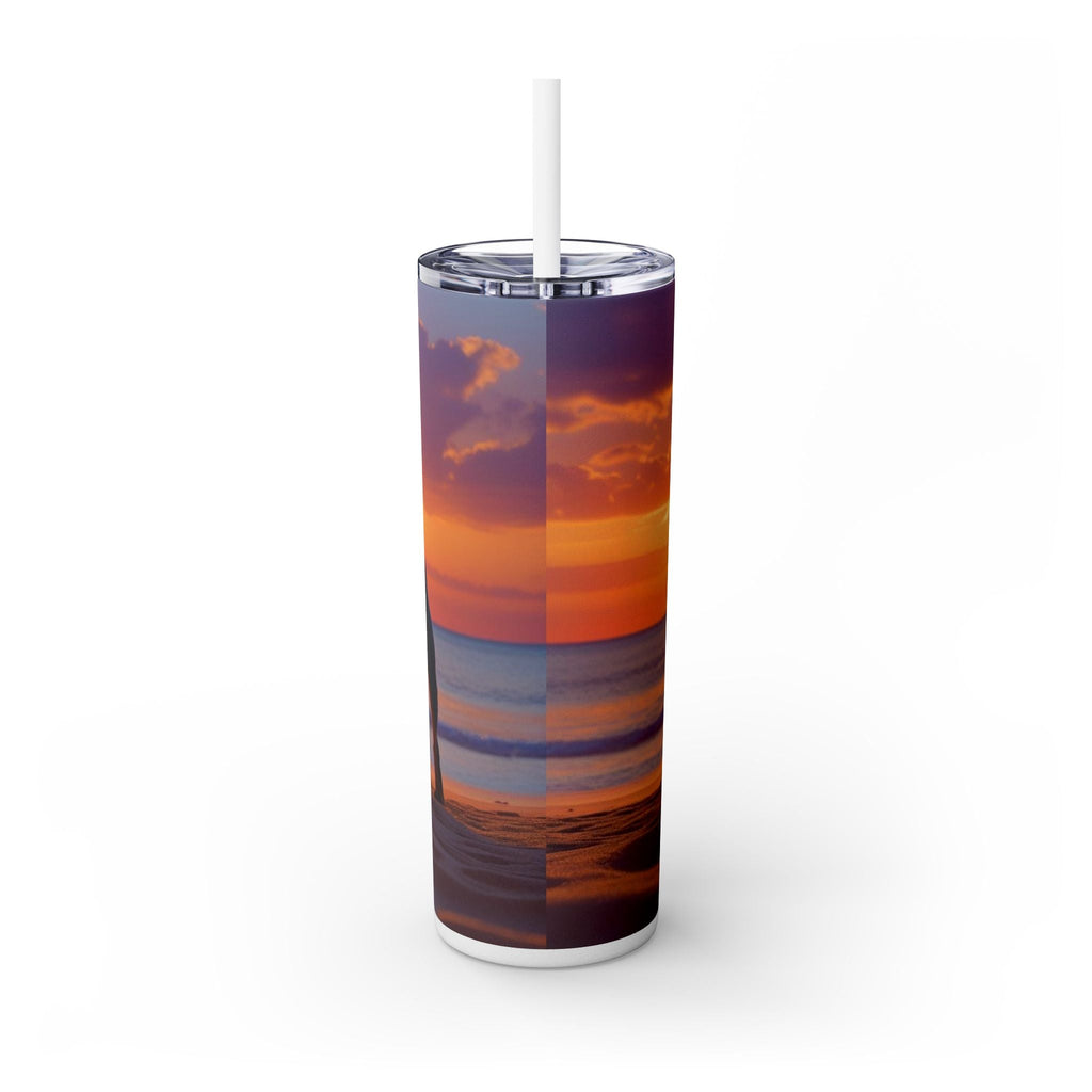 Skinny Tumbler with Straw – 20 oz Stainless Steel Cup
