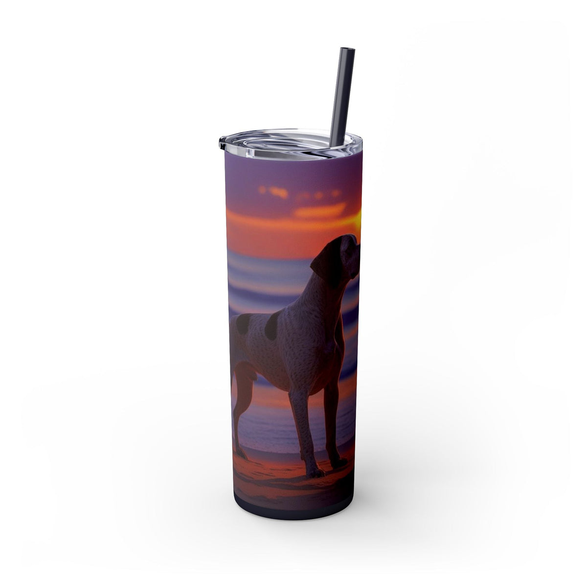 Skinny Tumbler with Straw – 20 oz Stainless Steel Cup