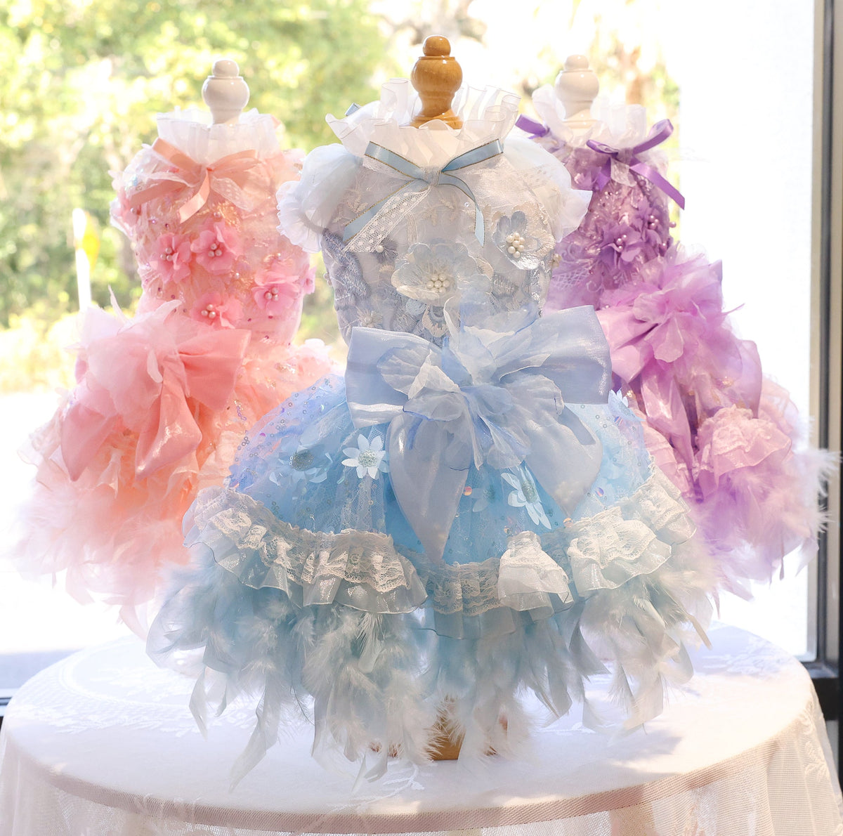 Feather Dream Princess Dog Dress