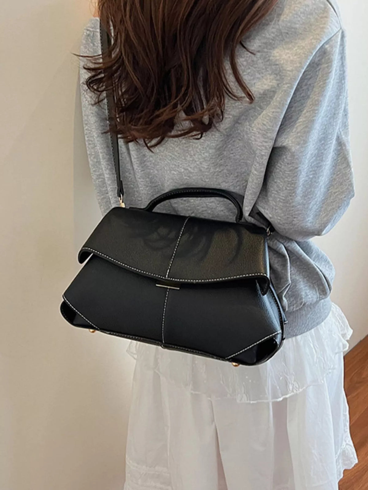 Geometric Flap Shoulder Bag