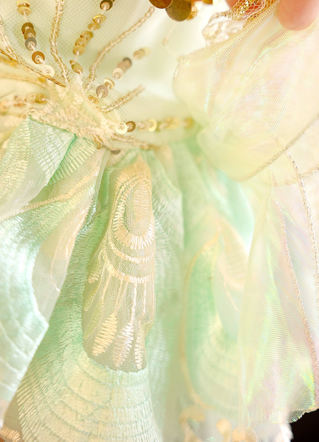 Green Sequin Princess Dog Dress