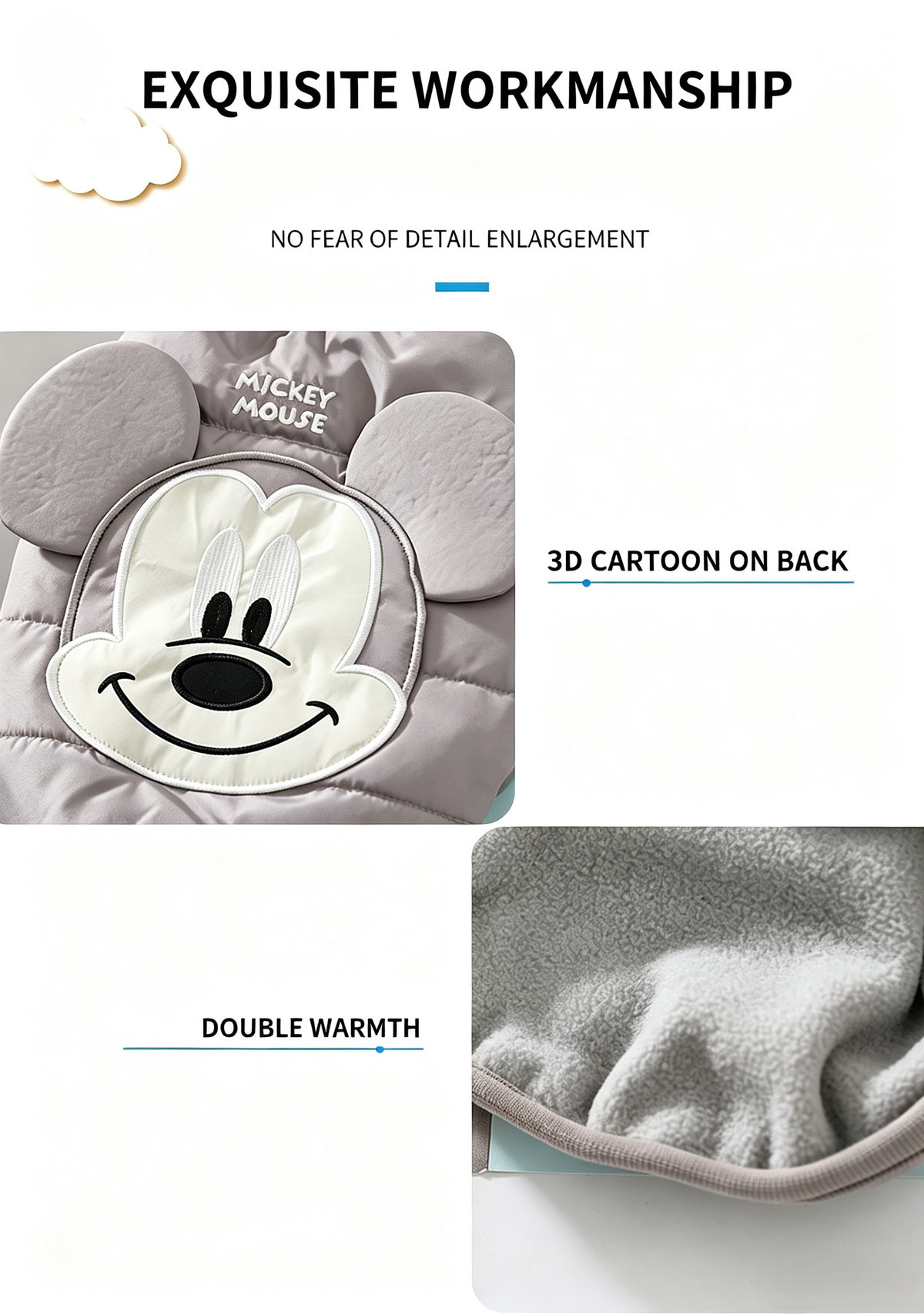Cartoon Cotton-Padded Dog Vest