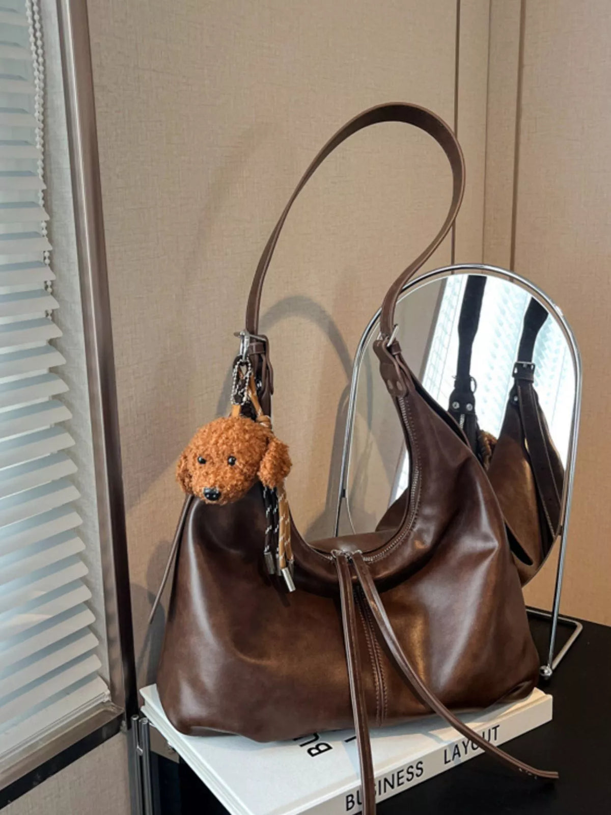 Vintage Style Leather Shoulder Bag
