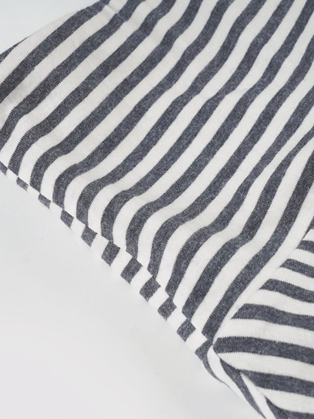 Striped Asymmetrical Hem Mini Skirt