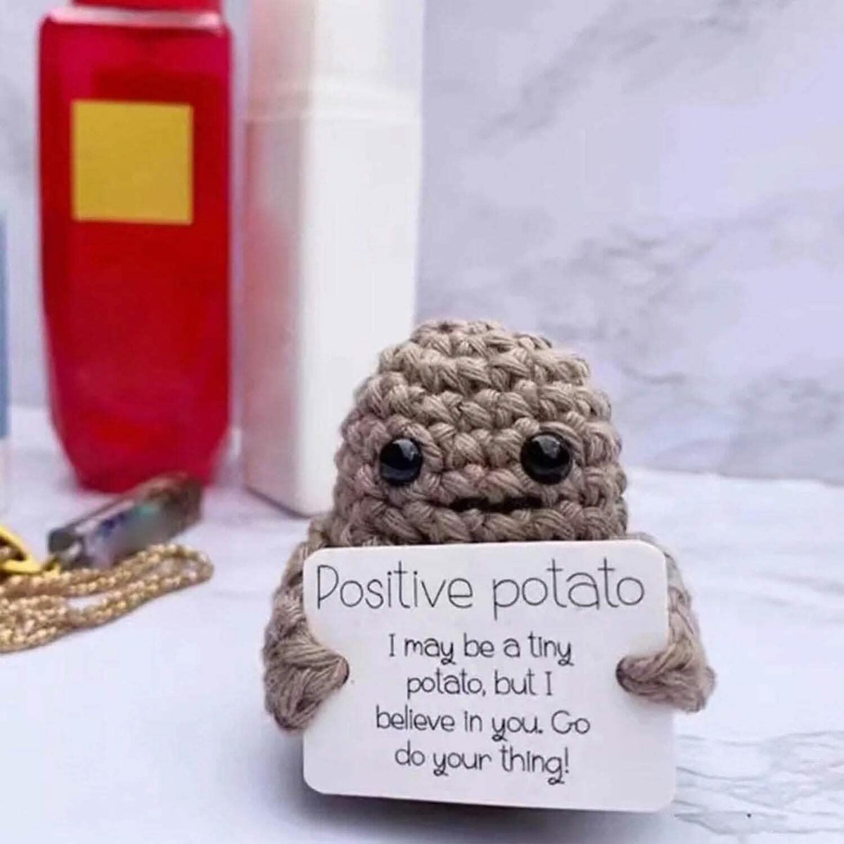 2-Pack: Funny Positive Potato Cute Wool Knitting Doll