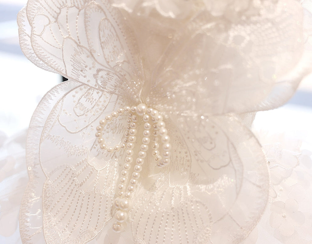 White Angel Dog Dress with Butterfly Wings