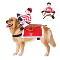 Dog Rider Jockey Costume with Plush Saddle