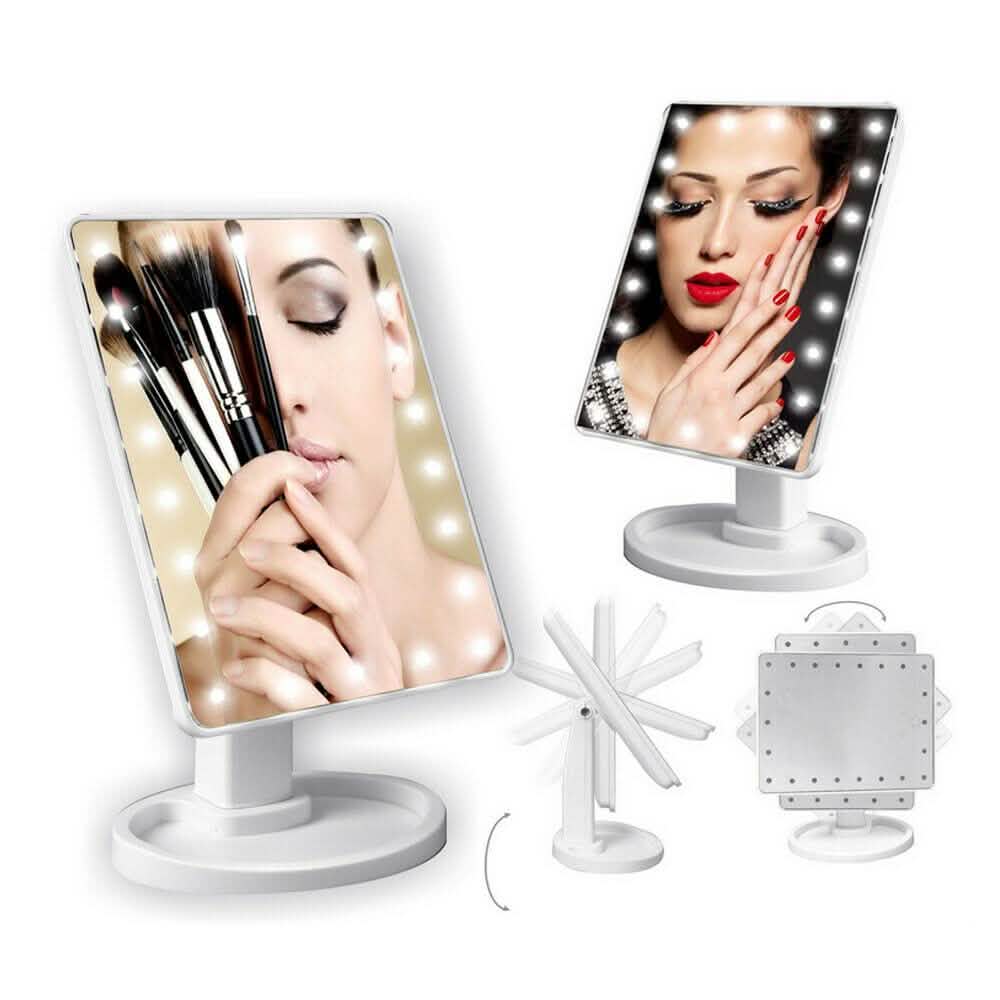 22 LED Touch Screen Desktop Stand Mirror