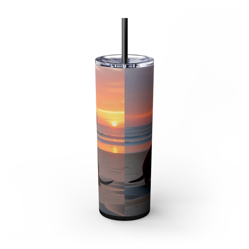 Skinny Tumbler with Straw – 20 oz Stainless Steel Cup