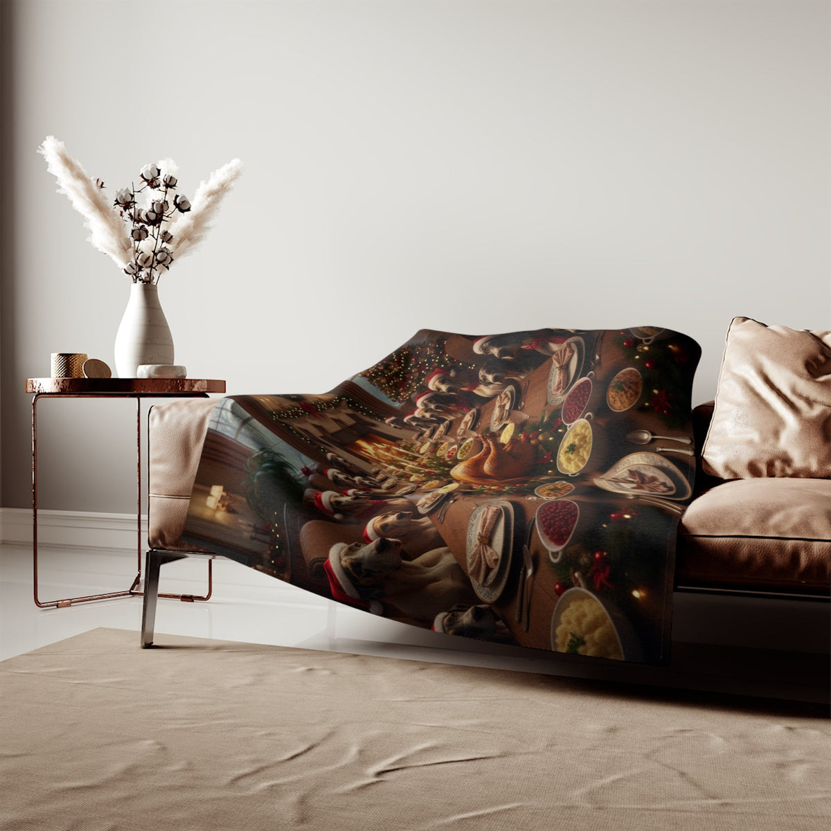 Great Dane Festive Holiday Dinner Blanket