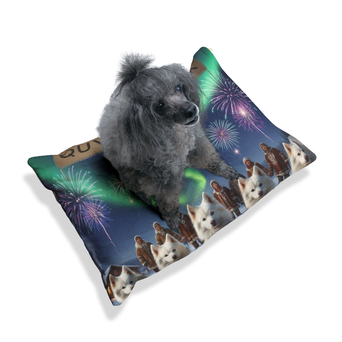 Northern Lights American Eskimo Dogs Pet Bed