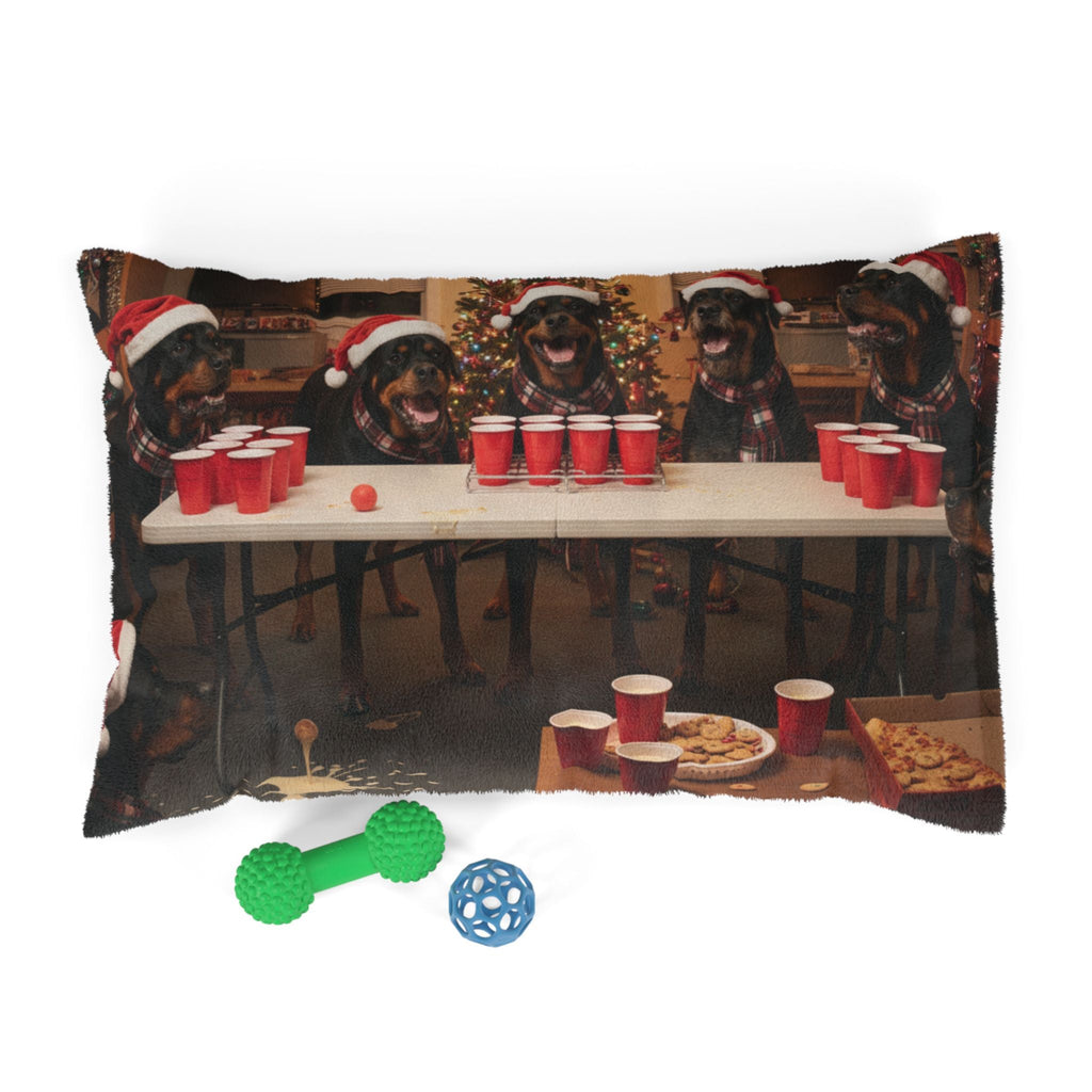 Rottweiler Holiday Party Pet Bed