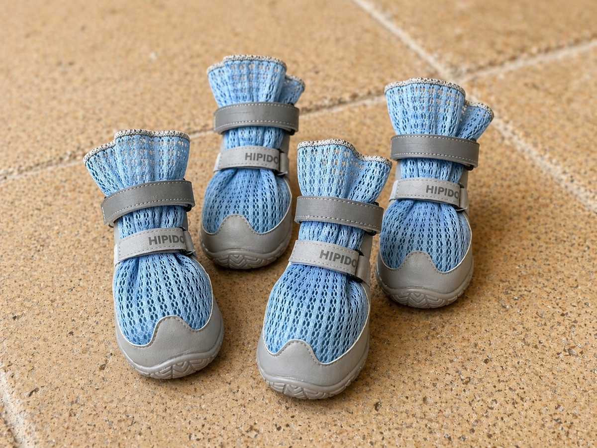 Breathable Mesh Dog Shoes with Adjustable Straps