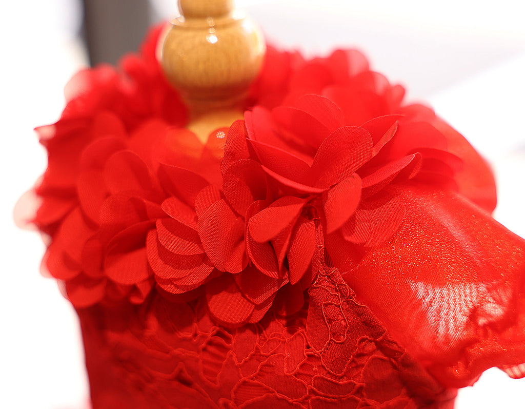 Red Rose Fairytale Dog Wedding Dress