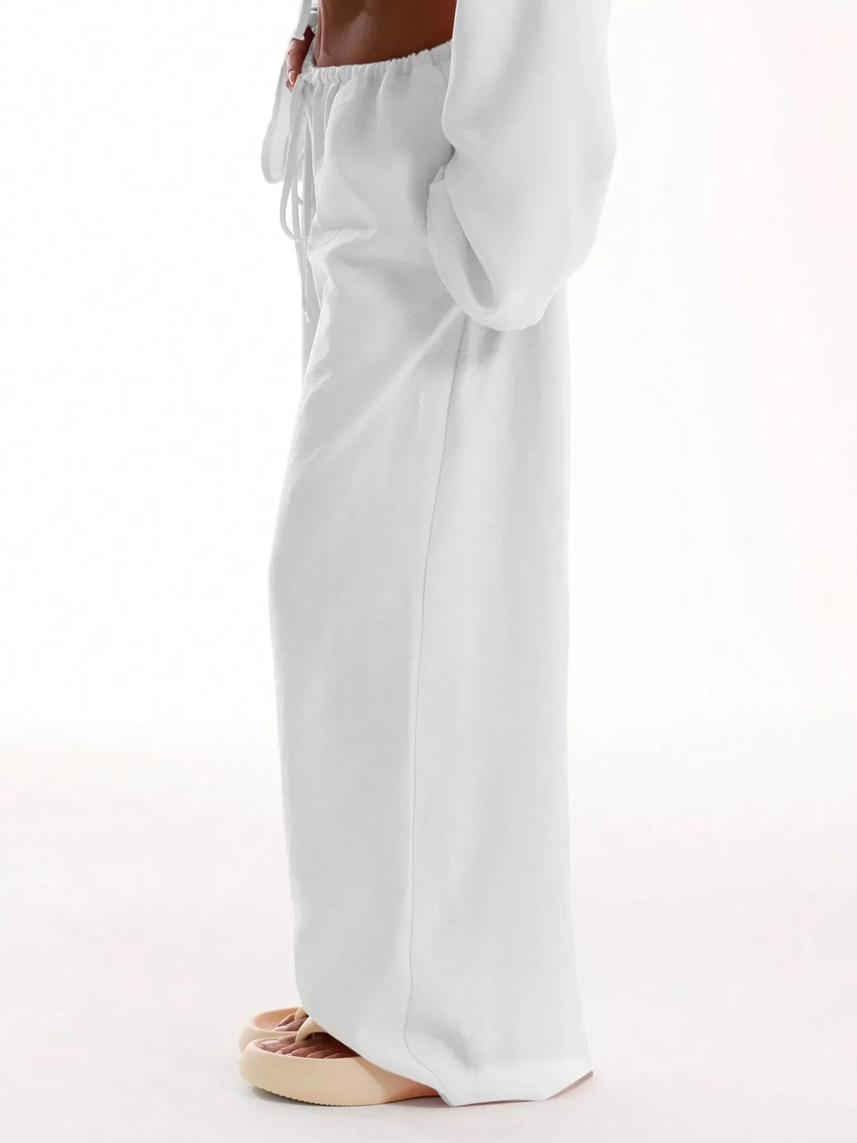 Drawstring Wide Leg Pants