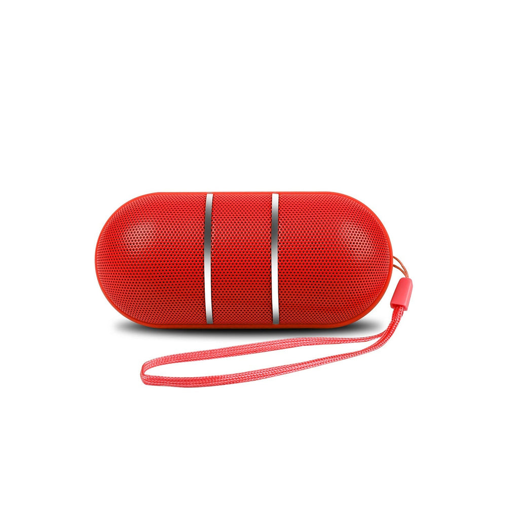 Ultra-Portable Rainbow LED Wireless Speaker - Red