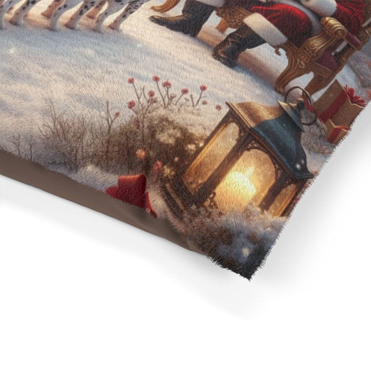 Santa and Dalmatian Puppies Pet Bed