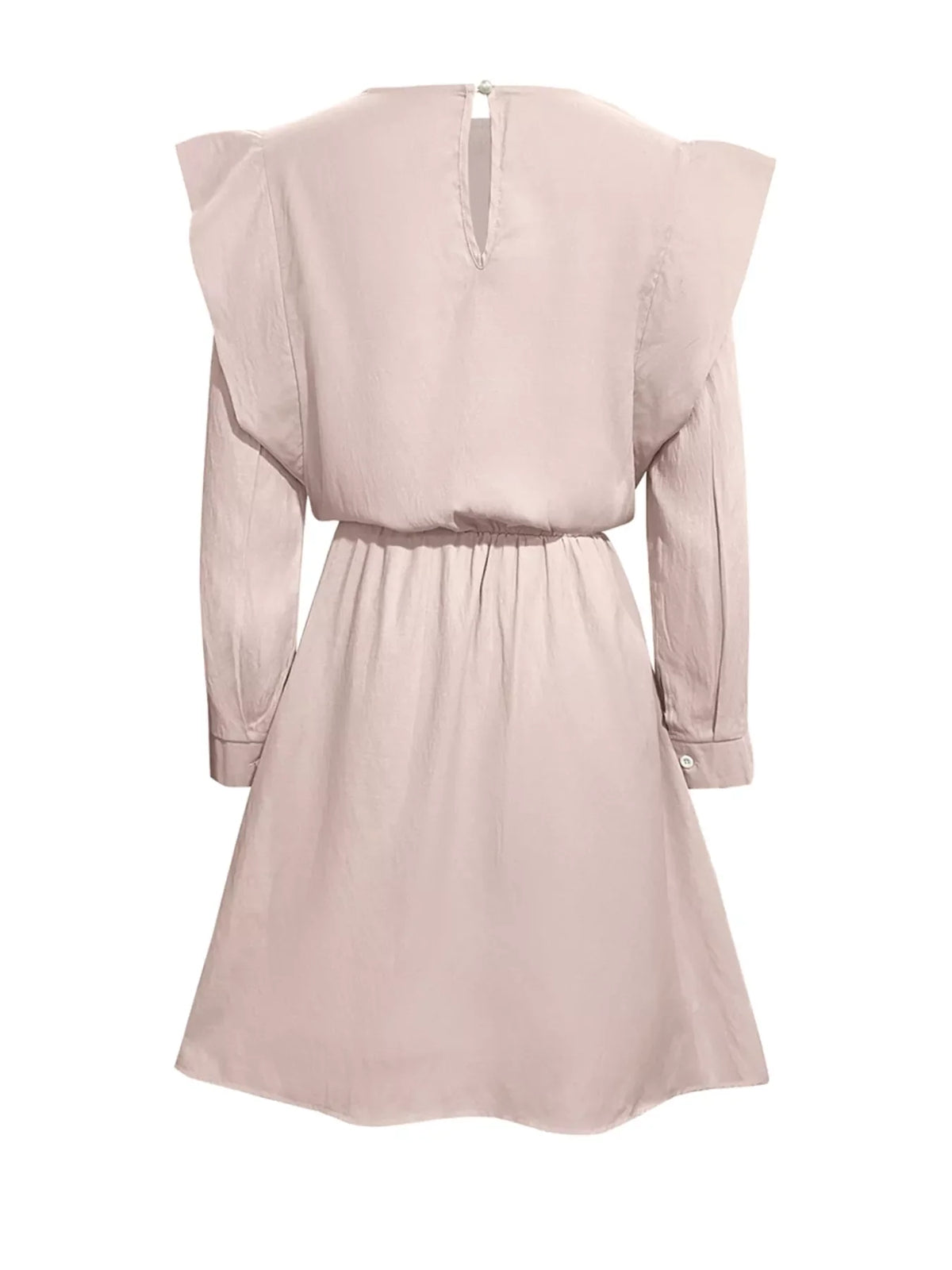 Ruffled Long Sleeve Mini Dress