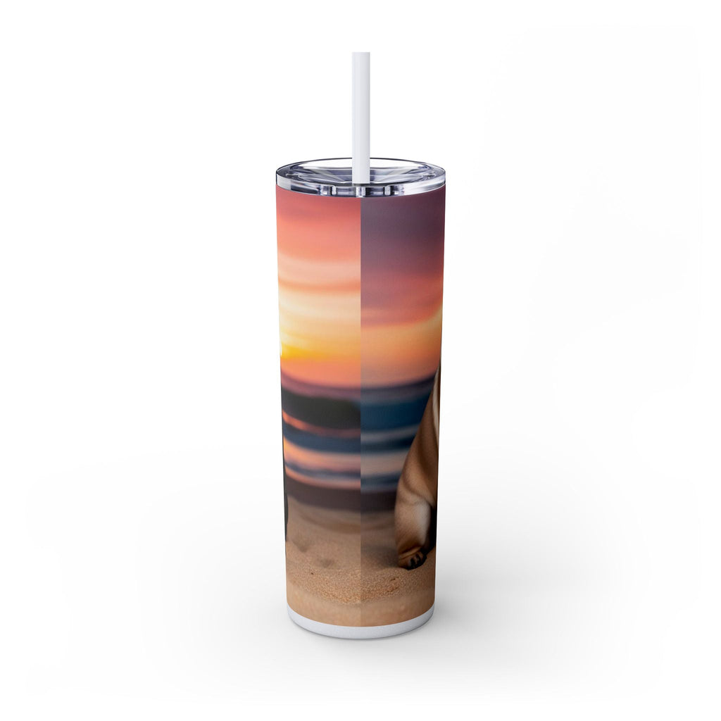 Skinny Tumbler with Straw – 20 oz Stainless Steel Cup
