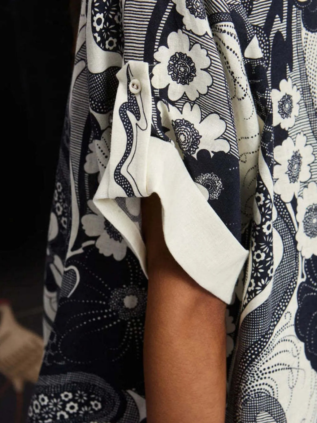 Printed Button Up Shirt and Pants Set