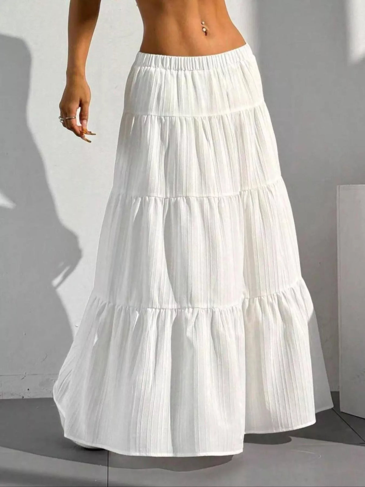 Flowy Tiered Maxi Skirt