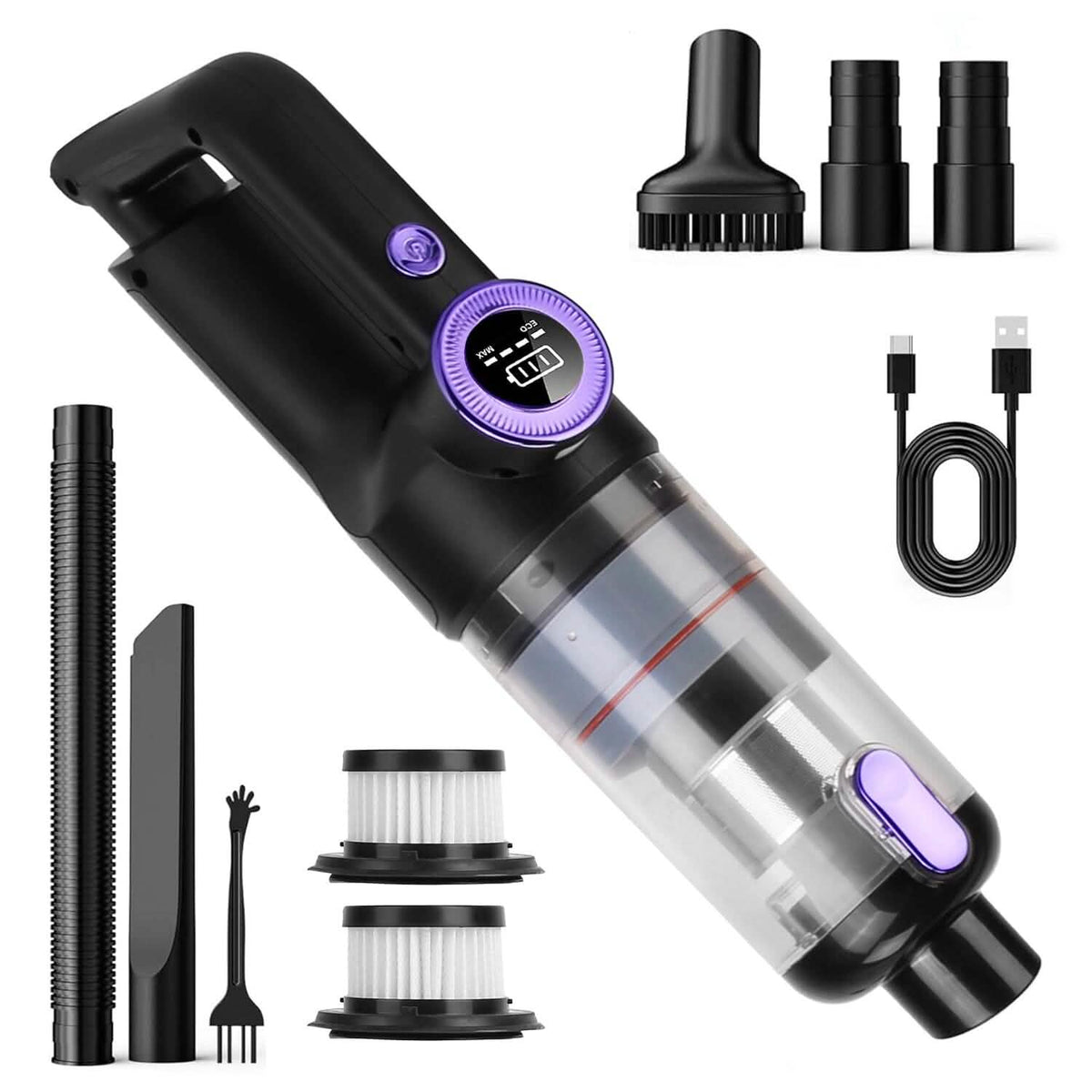 3-in-1 Handheld Cordless Car Vacuum Cleaner