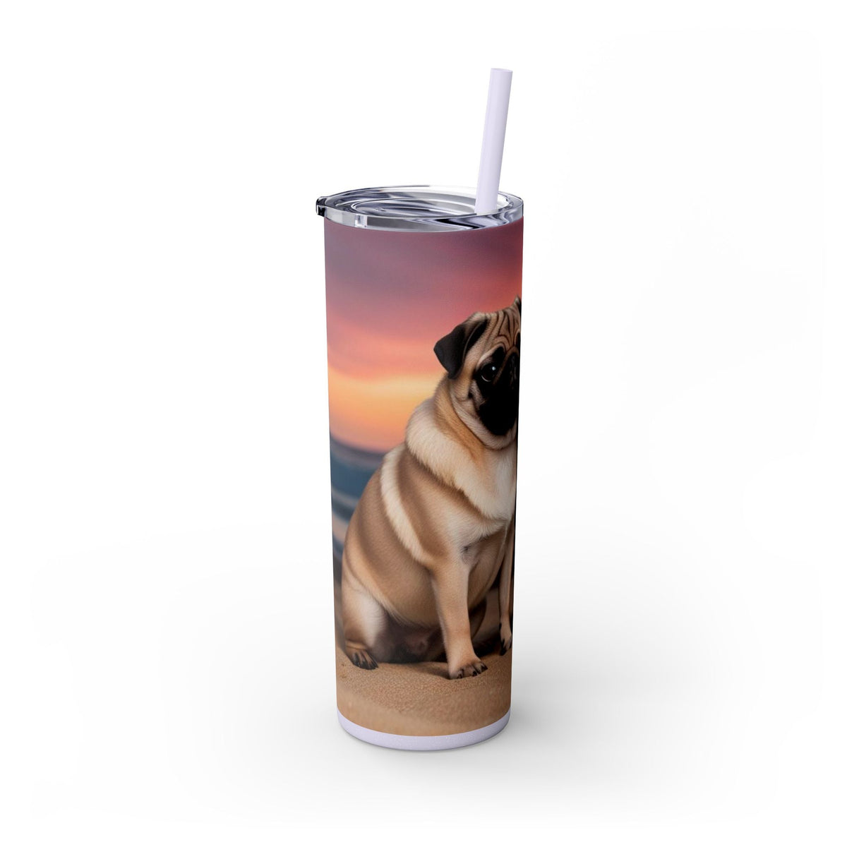 Skinny Tumbler with Straw – 20 oz Stainless Steel Cup