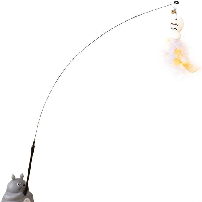 Rotating Feather Teaser Cat Toy with Bell
