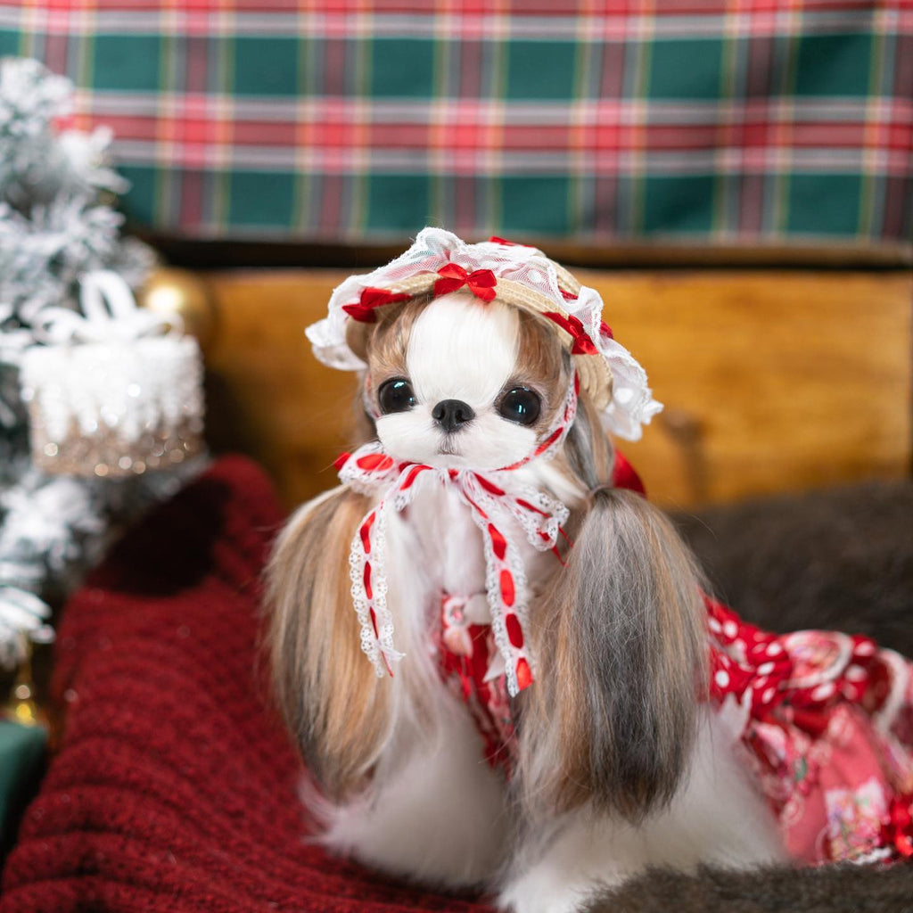 High quality handmade dog dresses strawberry princess