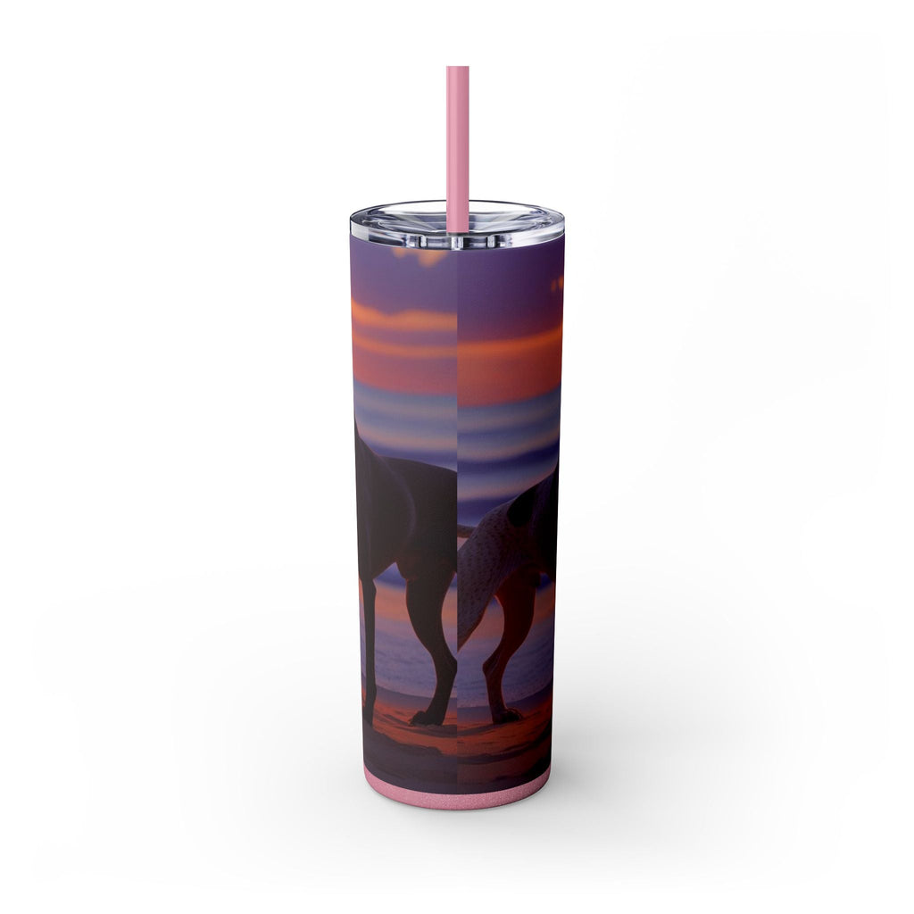Skinny Tumbler with Straw – 20 oz Stainless Steel Cup