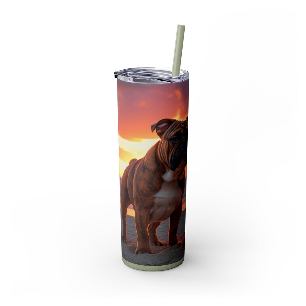 Skinny Tumbler with Straw – 20 oz Stainless Steel Cup