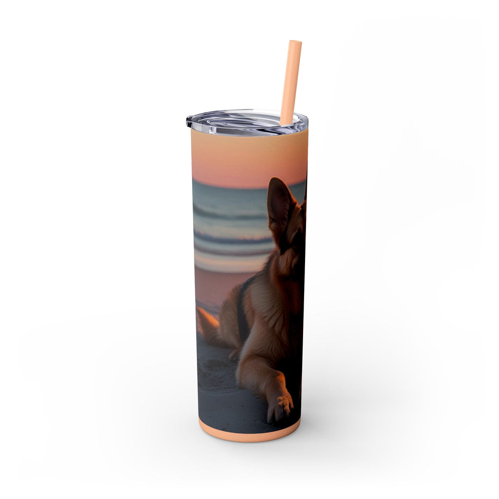 Skinny Tumbler with Straw – 20 oz Stainless Steel Cup