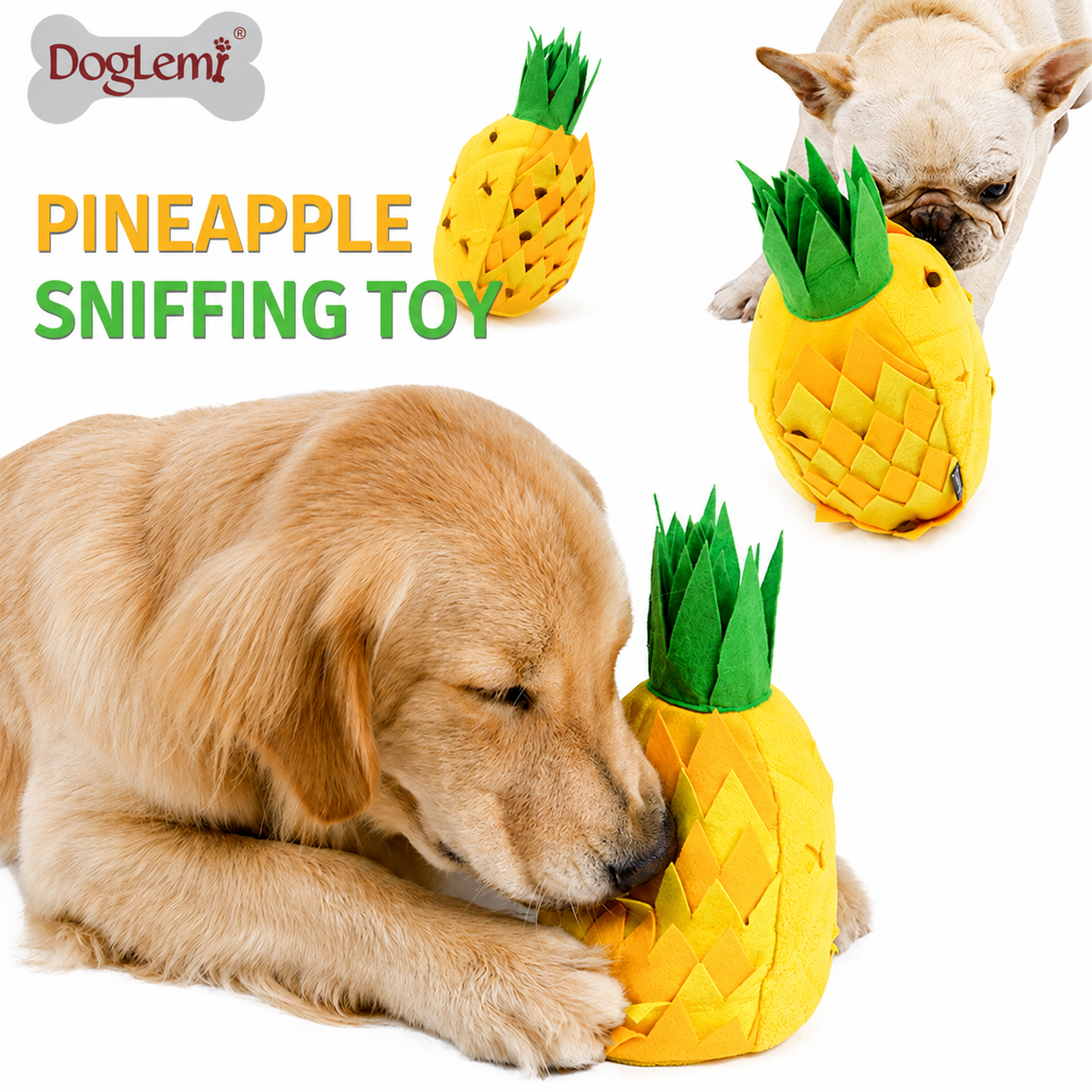 Pineapple Snuffle Treat Hiding Dog Toy