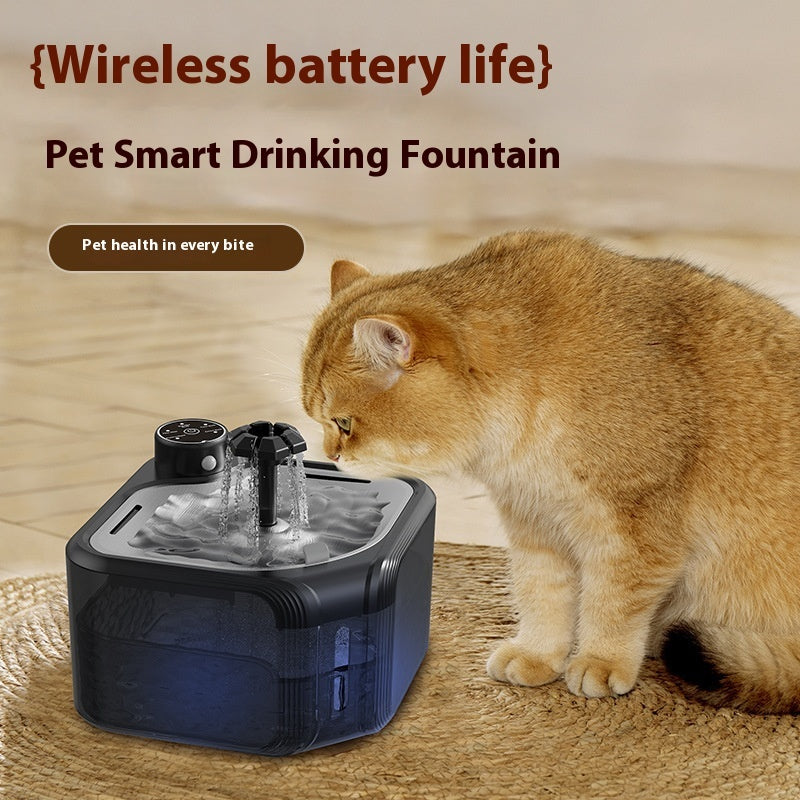 Stainless Steel Pet Water Dispenser Wireless Induction Automatic Water Outlet